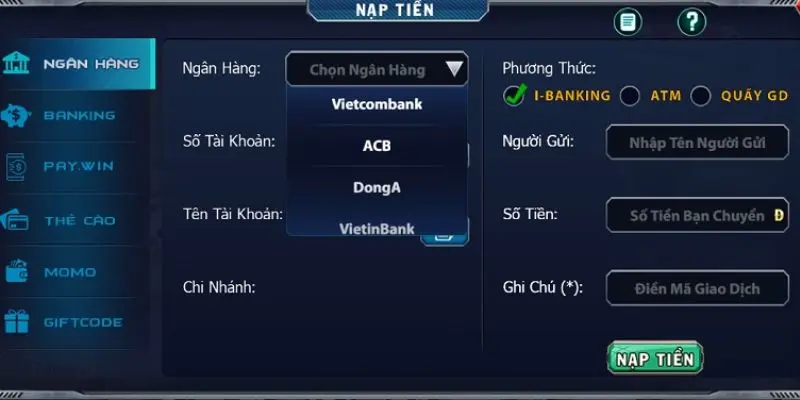 Hướng dẫn nạp tiền qua ngân hàng đơn giản và an toàn Hướng dẫn nạp tiền qua ngân hàng đơn giản và an toàn